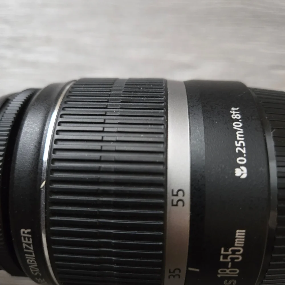 Canon Black Zoom Lens 18-55mm Standard Image Stabilizer AF/MF Zoom Lens